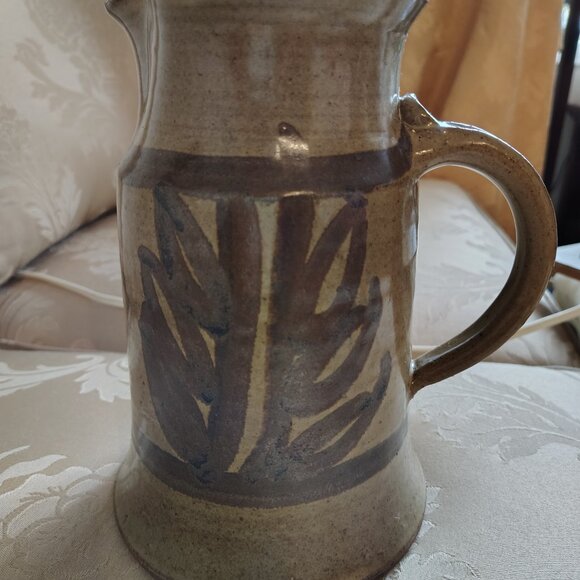 Signed Stoneware Water Jar Pottery - Picture 2 of 7